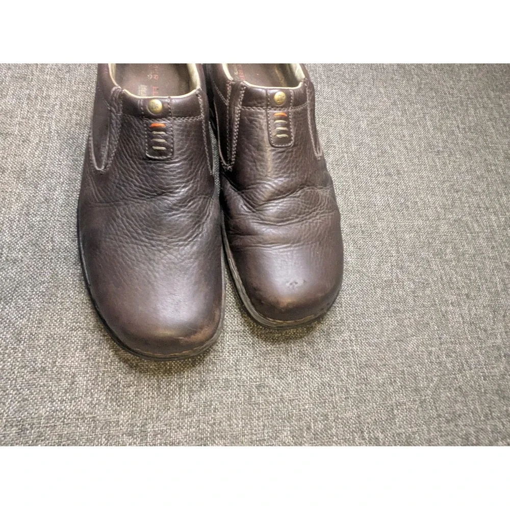 Merrell World Legend Shoes Mens Size 14 Slip On Brown Pebbled Leather Comfort